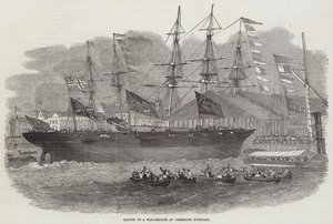 Egy háborús gőzhajó felbocsátása a Limehouse Dockyardban